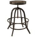 East End Imports Collect Wood Top Bar Stool- Brown EEI-1208-BRN